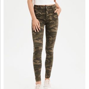 camo highrise stretch legging jeans American eagle